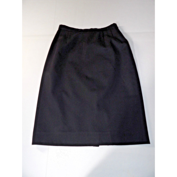 Pendelton Vtg Sz 4 Skirt Pencil Straight Wool Black Knee Length Modest Capsule - Picture 4 of 12